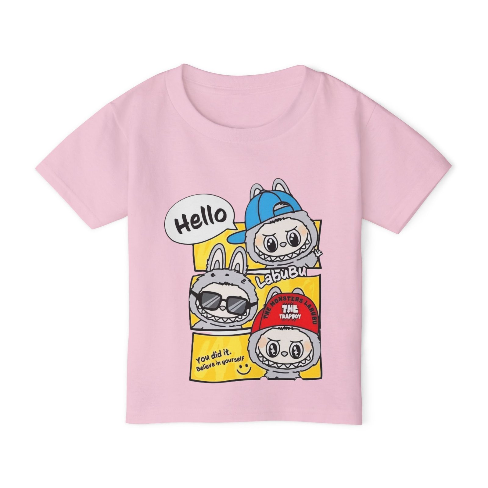 Hello boy's Printed Tshirt(Baby pink) - Image 4