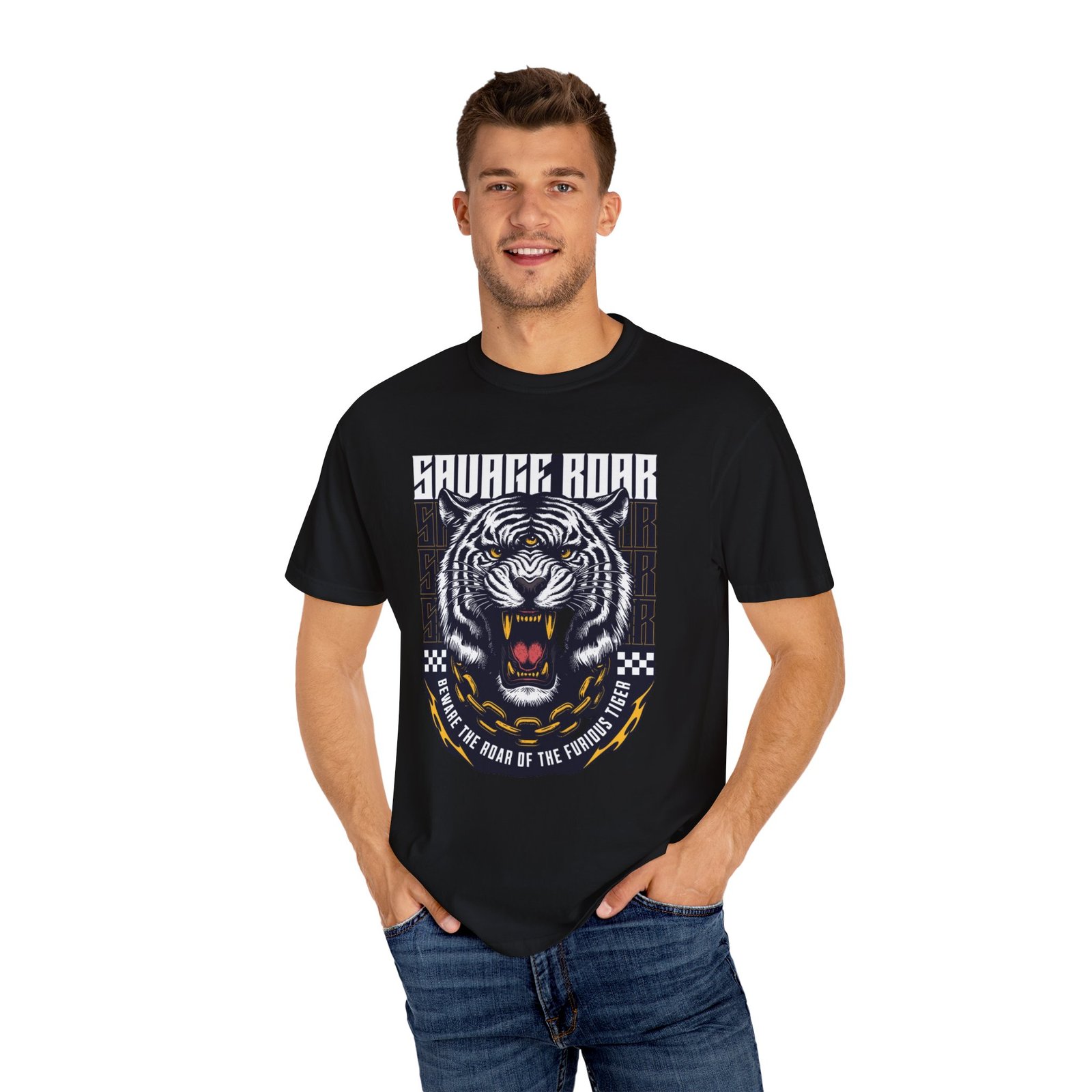 Savage men Regular Printed CottonT-Shirt