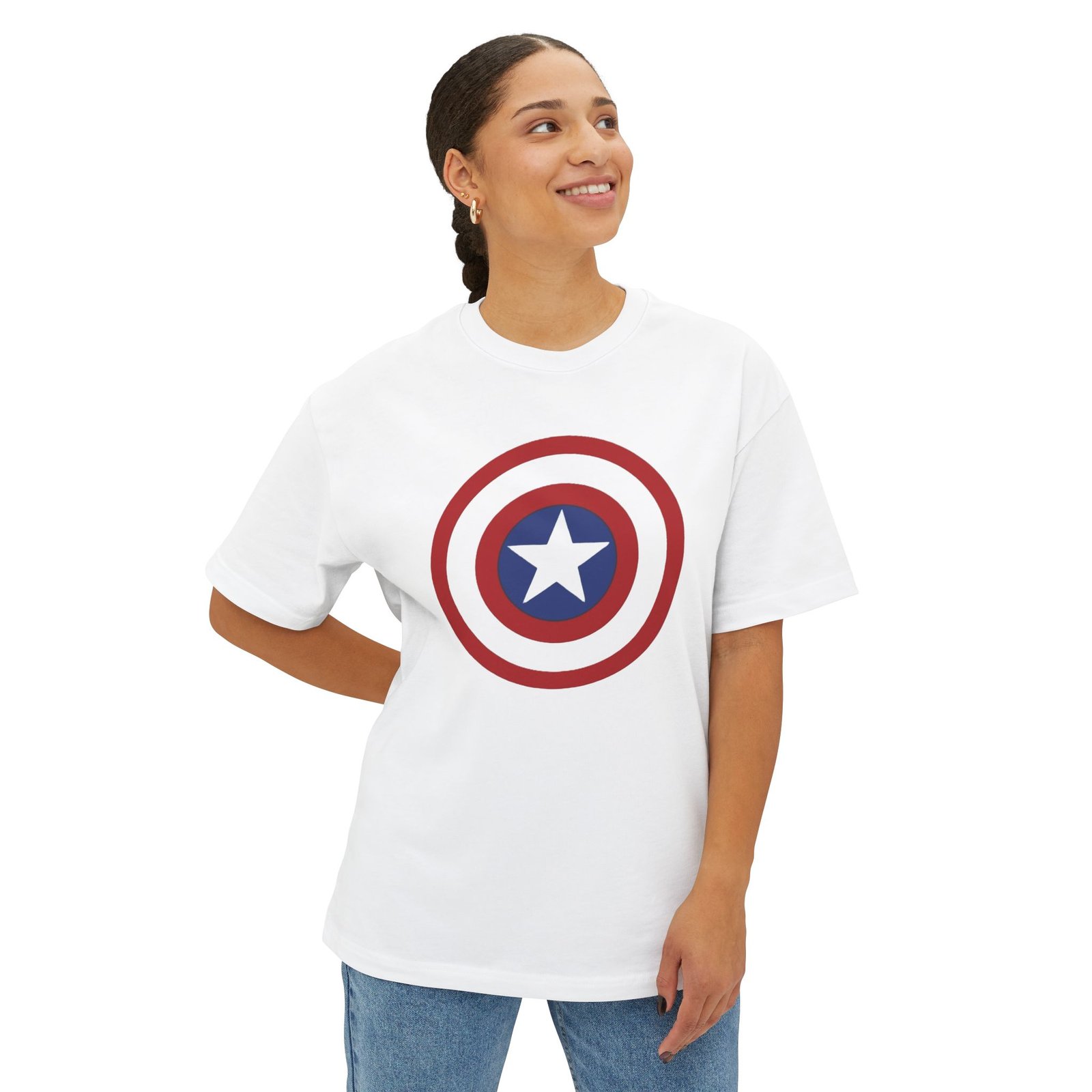 Captain America women's premium oversized Tshirt
