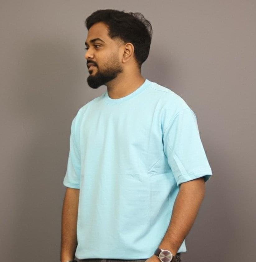 POWDER BLUE UnisexOversized plain Tshirt