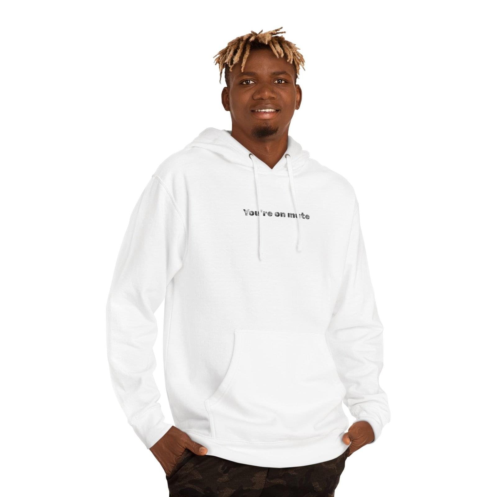 Mute white dropshoulder hoodie