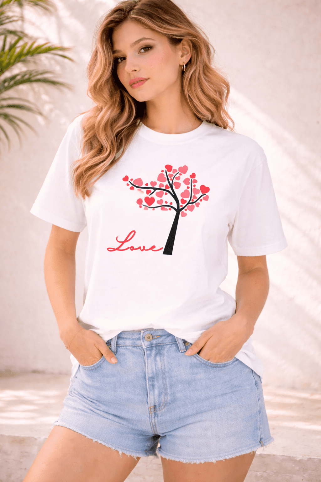 Women Oversized white T-Shirt with front Print